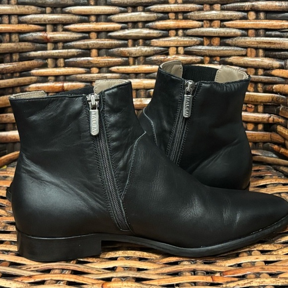 ITALEAU Women's Black Leather Lunella Ankle Booties EU 36.5/6 Made in Itality - Picture 15 of 15